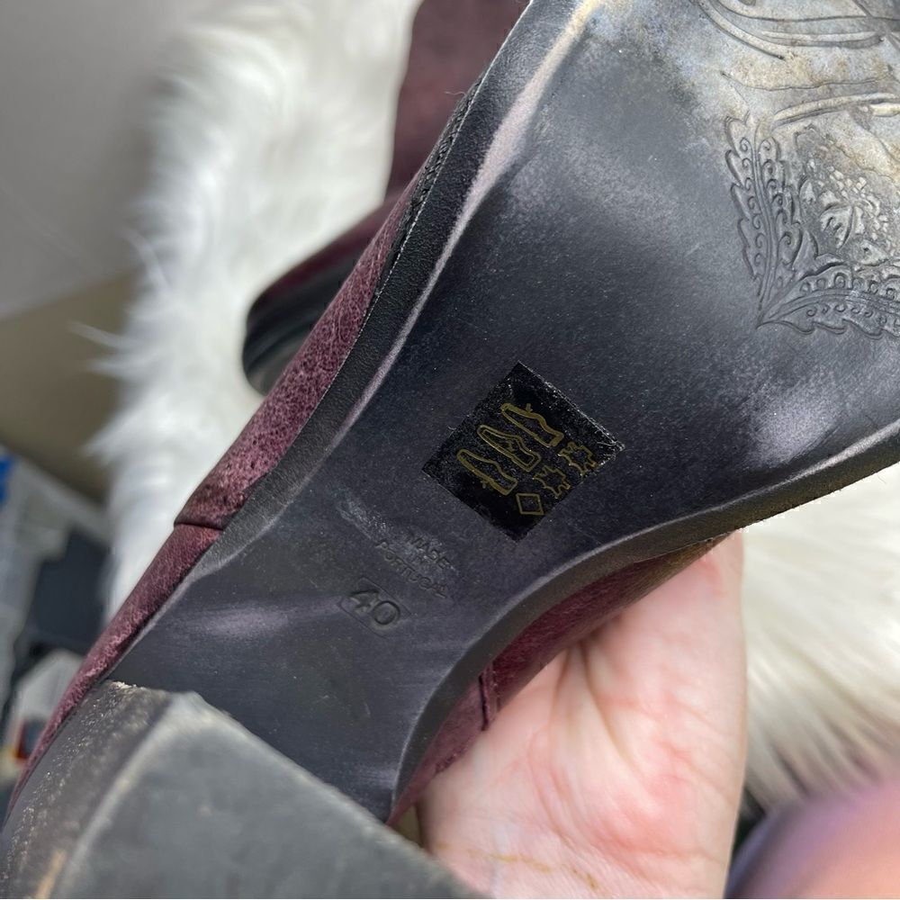 Free People Pebbled Leather Bolo Bandit Boot in Wine 40 - Picture 8 of 11